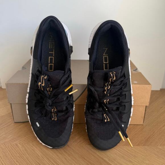 Nike Free Metcon 5 Black/ Fireberry Gold Women Running Sneakers - SZ 8.5 - Picture 6 of 13